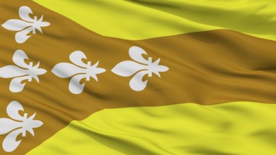 Dorado City Flag, Country Puerto Rico, Closeup View, 3D Rendering