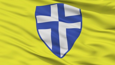 Zastava Zapresica City Flag, Country Croatia, Closeup View, 3D Rendering