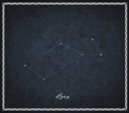 Lyra star constellation, Night sky, Cluster of stars, Deep space, Lyre, Harp constellation