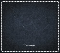 Cassiopeia star constellation, Night sky, Cluster of stars, Deep space, Cassiopeia Chair