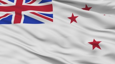 Naval Ensign Of New Zealand Flag, Closeup View