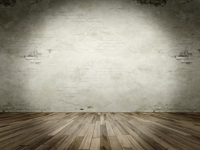 An image of a grunge room with a spot light