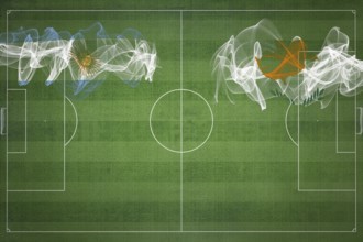 Argentina vs Cyprus Soccer Match, national colors, national flags, soccer field, football game,