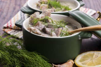 Turkish traditional tripe soup, iskembe corbasi and offal soup