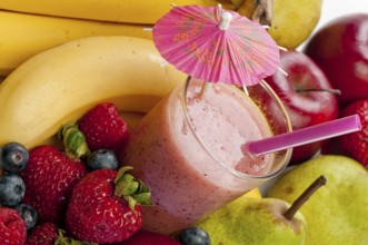 A delicious cold Fruit Smoothie or daiquiri