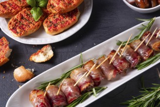Dates wrapped in bacon and delicious tapas