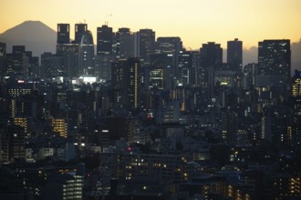 Sunset from the Bunkyo Civic Center (Shinjuku). Shooting Location: Tokyo metropolitan area