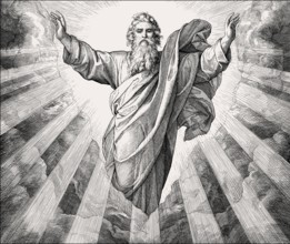 The Creation of Light, Old Testament, by Julius Schnorr von Carolsfeld, 1860