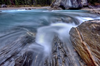 Blurred water flowing British Columbia Canada