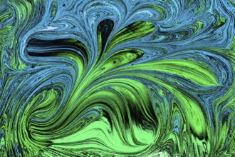 Abstract marbling floral pattern for fabric, tile design. background texture