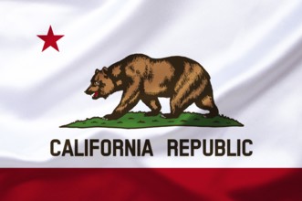 The flag of California, USA, Studio, North America