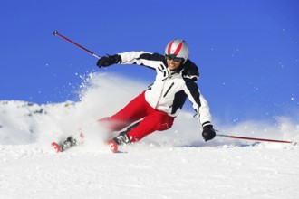 Skier in action, woman, 35, 40, years