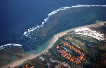 Aerial view Bali coast, Indonesia, Bali, Indian Ocean, Asia