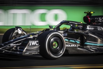 MELBOURNE, AUSTRALIA, APRIL 2: Lewis Hamilton of Great Britain drives the Mercedes AMG Petronas F1