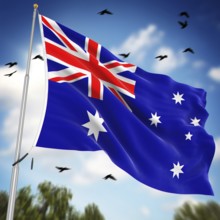 Flag of Australia, This is a computer generated and 3d rendered image