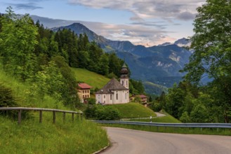 View of the pilgrimage church Maria Gern in Bavaria, Germany, Europe
