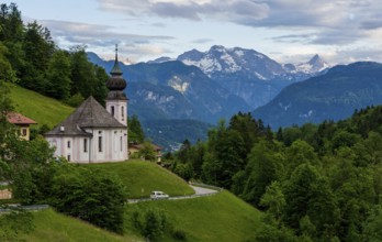 View of the pilgrimage church Maria Gern in Bavaria, Germany, Europe