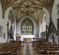 St Davids, United Kingdom, 28 August, 2022: view of one of the historic Lady Chapel inside the St