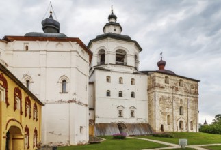 Church and bell tower in Kirillo-Belozersky Monastery, Russia, Europe