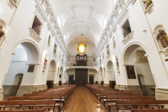 Toledo, Spain, December 16, 2018 : Interior of San Ildefonso Church or Jesuit church (Iglesia de