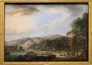 View of the Bilbao sandbank, Luis Paret and Alcazar, 1784, oil on panel, Museo de Bellas Artes,