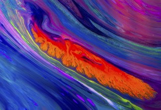 Traditional Ottoman Turkish marbling art patterns as abstract colorful background