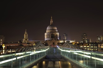 On the way to St Paul Cathedral at night, London, England London, England