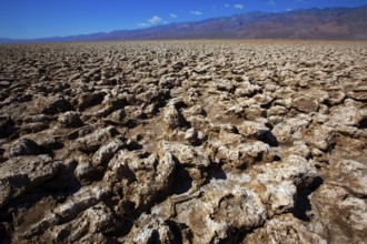 Devils golf course Death Valley salt clay formations National Park California