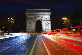 Arc de Triomphe in Paris Arch of Triumph sunset at France