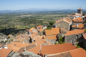 13/06/2018, Monsanto, Portugal, Europe, A view from above of the Portuguese mountain village of
