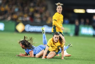 MELBOURNE, AUSTRALIA, JULY 14 : Hayley Raso of Australia as Australia plays France in the World Cup