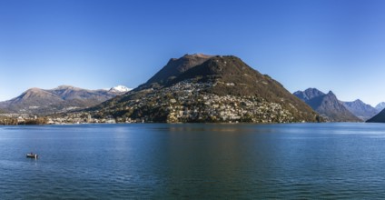 A view of Lake Lugano and the hillside village of Castagnola