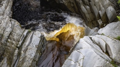 View of the Falls of Bruar near Pitlochry in Perthshire Scotland on a spring day