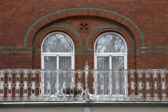 Balcony of an old villa in Bad Pyrmont