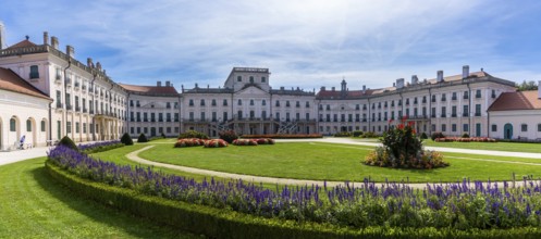 Fertod, Hungary, 7 October, 2022: panorama view of the Esterhazy Palace or Hungarian Versailles in