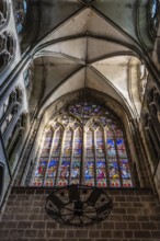Dol-de-Bretagne, France, July 25, 2018: Interior view of the Cathedral of Saint Samson. The