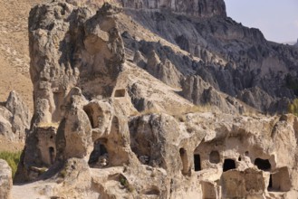 Abandoned Village in Soganli Valley, Soganli Valley in Cappadocia, Turkey, Asia