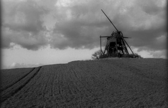 Germany, Greiffenberg, 20 April 1992, Erdholländerwindmühle Greiffenberg, Europe