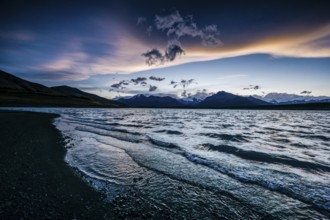 Sunset on Lake Roca, El Calafate, Los Glaciares National Park, Patagonia, Argentinian republic