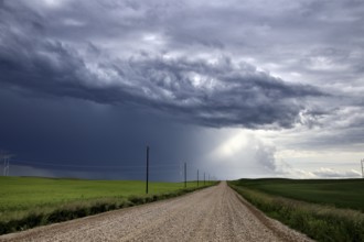 Prairie Storm Clouds Canada Saskatchewan Dramatic Summer