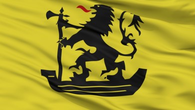 Nieuwpoort City Flag, Country Belgium, Closeup View, 3D Rendering