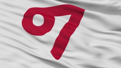 Kani City Flag, Country Japan, Gifu Prefecture, Closeup View