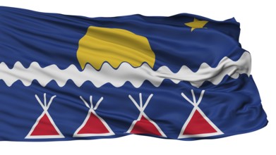 Native Americans Tribe Indian Flag, Isolated On White Background