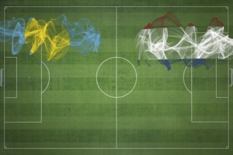 Palau vs Netherlands Soccer Match, national colors, national flags, soccer field, football game,