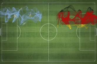 Micronesia vs Germany Soccer Match, national colors, national flags, soccer field, football game,