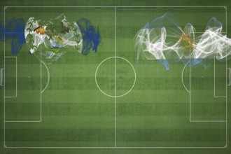 Belize vs Argentina Soccer Match, national colors, national flags, soccer field, football game,