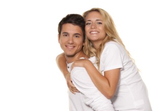 A smiling young couple having fun and joy. Austria