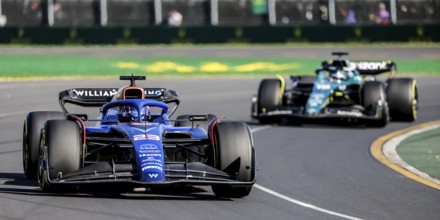 MELBOURNE, AUSTRALIA, APRIL 2: Alexander Albon of Thailand drives the Williams FW44 Mercedes on