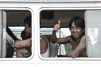 Burmese man in yangon myanmar street
