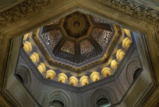 Monserrate Palace interior with beautiful columns in Sintra, Portugal, Europe